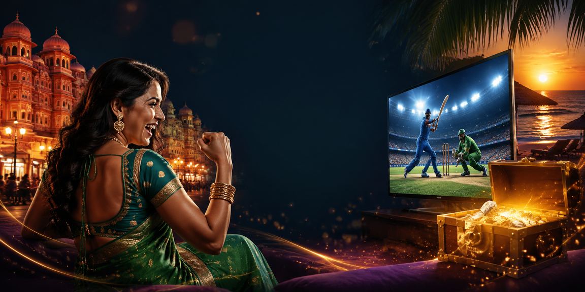 Indian cricket fans enjoying betting and casino games on mobile