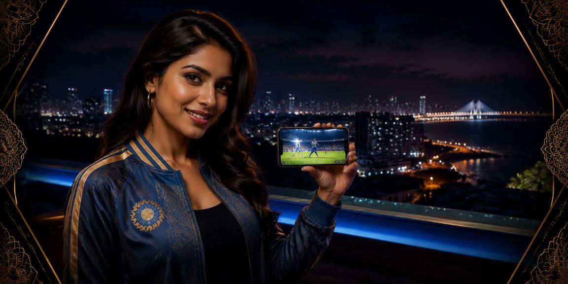 Player logging in on mobile cricket betting app in Mumbai